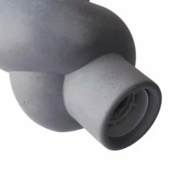 Gone's Lustres Lampe à Suspendre En Béton Et Bois Cordon Blanc -Luminaires Soldes 2022 lampe a suspendre en beton et bois cordon blanc 2