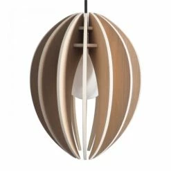 Gone's Suspensions Lampe à Suspendre En Bois Cordon Noir Sans Ampoule