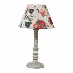 Decoratie Lampes à Poser Lampe Bois Abat-jour Charme