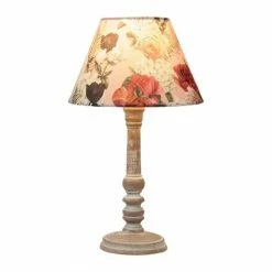 Decoratie Lampes à Poser Lampe Bois Abat-jour Charme -Luminaires Soldes 2022 lampe bois abat jour charme 3