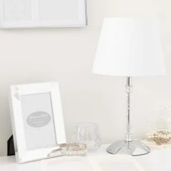 Maisons Du Monde Lampes à Poser Lampe Bougeoir En Métal Et Verre Avec Abat-jour Blanc -Luminaires Soldes 2022 lampe bougeoir en metal et verre avec abat jour blanc 1000 6 2 159041 3