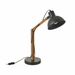 Wadiga Lampes à Poser Lampe De Bureau Articulée Métal Noir Et Bambou H40,5cm -Luminaires Soldes 2022 lampe de bureau articulee metal noir et bambou h40 5cm 5