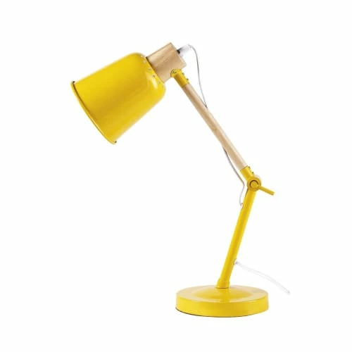 Maisons Du Monde Lampes De Chevet Enfant Lampe De Bureau En Métal Jaune Et Hévéa 3 Maisons Du Monde Lampes De Chevet Enfant Lampe De Bureau En Métal Jaune Et Hévéa
