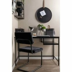 Leitmotiv Lampes à Poser Lampe De Bureau En Métal New Study Noir -Luminaires Soldes 2022 lampe de bureau en metal new study noir 1