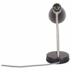 Leitmotiv Lampes à Poser Lampe De Bureau En Métal New Study Noir -Luminaires Soldes 2022 lampe de bureau en metal new study noir 3