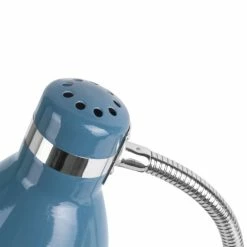 Present Time Lampes à Poser Lampe De Bureau Study En Métal Bleu H34cm -Luminaires Soldes 2022 lampe de bureau study en metal bleu h34cm 3