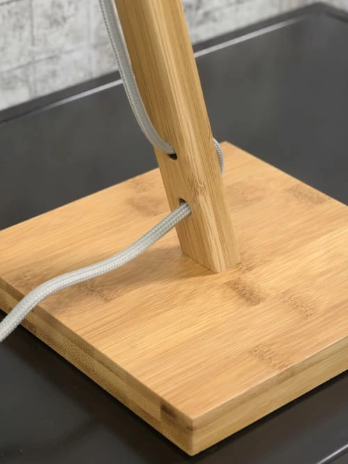 Good & Mojo Lampes à Poser Lampe De Table Bambou/lin H46cm 8 Good & Mojo Lampes à Poser Lampe De Table Bambou/lin H46cm – Image 6