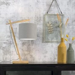 Good & Mojo Lampes à Poser Lampe De Table Bambou/lin H46cm -Luminaires Soldes 2022 lampe de table bambou lin h46cm 13