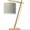 Good & Mojo Lampes à Poser Lampe De Table Bambou/lin H46cm -Luminaires Soldes 2022 lampe de table bambou lin h46cm 18