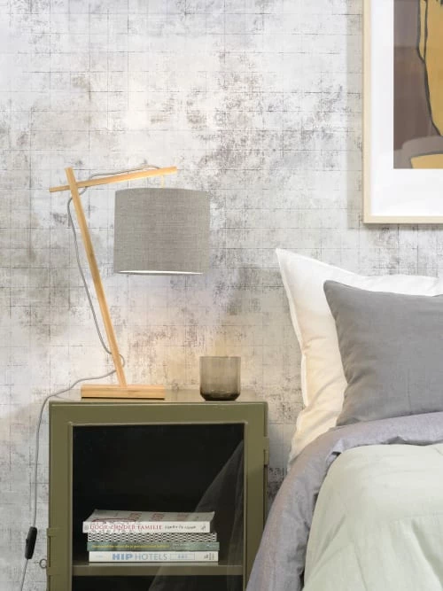 Good & Mojo Lampes à Poser Lampe De Table Bambou/lin H46cm 4 Good & Mojo Lampes à Poser Lampe De Table Bambou/lin H46cm – Image 2