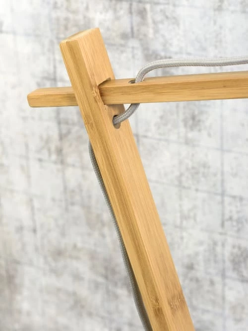 Good & Mojo Lampes à Poser Lampe De Table Bambou/lin H46cm 6 Good & Mojo Lampes à Poser Lampe De Table Bambou/lin H46cm – Image 4