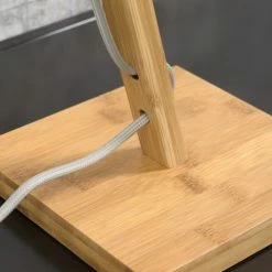 Good & Mojo Lampes à Poser Lampe De Table Bambou/lin H46cm -Luminaires Soldes 2022 lampe de table bambou lin h46cm 5