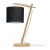 Good & Mojo Lampes à Poser Lampe De Table Bambou/lin Noir H46cm -Luminaires Soldes 2022 lampe de table bambou lin noir h46cm