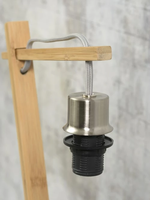 Good & Mojo Lampes à Poser Lampe De Table Bambou/lin Vert H46cm 5 Good & Mojo Lampes à Poser Lampe De Table Bambou/lin Vert H46cm – Image 3