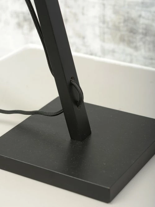 Good & Mojo Lampes à Poser Lampe De Table Bambou Noir/lin H46cm 7 Good & Mojo Lampes à Poser Lampe De Table Bambou Noir/lin H46cm – Image 5