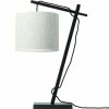 Good & Mojo Lampes à Poser Lampe De Table Bambou Noir/lin H46cm -Luminaires Soldes 2022 lampe de table bambou noir lin h46cm 12