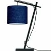 Good & Mojo Lampes à Poser Lampe De Table Bambou Noir/lin H46cm -Luminaires Soldes 2022 lampe de table bambou noir lin h46cm 24