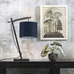Good & Mojo Lampes à Poser Lampe De Table Bambou Noir/lin H46cm -Luminaires Soldes 2022 lampe de table bambou noir lin h46cm 25