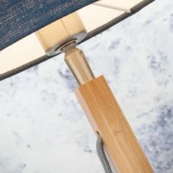 Good & Mojo Lampes à Poser Lampe De Table En Bambou Abat-jour En Lin Bleu Denim, H. 59cm 9 Good & Mojo Lampes à Poser Lampe De Table En Bambou Abat-jour En Lin Bleu Denim, H. 59cm -Luminaires Soldes 2022 lampe de table en bambou abat jour en lin bleu denim h 59cm 1