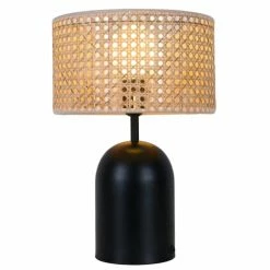 Keria Lampes à Poser Lampe De Table En Canage Naturel