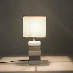 Keria Lampes à Poser Lampe De Table En Ceramic Blanc -Luminaires Soldes 2022 lampe de table en ceramic blanc 3