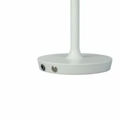 Dyberg Larsen Lampes à Poser Lampe De Table En Métal Blanc Mat Et Métal Brossé, H 30 Cm D 19,5 Cm -Luminaires Soldes 2022 lampe de table en metal blanc mat et metal brosse h 30 cm d 19 5 cm 3