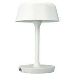 Dyberg Larsen Lampes à Poser Lampe De Table En Métal Blanc Mat Et Métal Brossé, H 30 Cm D 19,5 Cm -Luminaires Soldes 2022 lampe de table en metal blanc mat et metal brosse h 30 cm d 19 5 cm 4