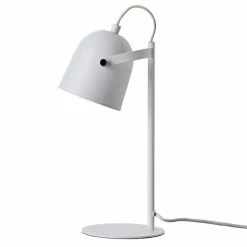Dyberg Larsen Lampes à Poser Lampe De Table En Métal Blanc Mat, H 37 Cm D 11 Cm