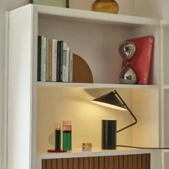 Hubsch Lampes à Poser Lampe De Table En Métal Noir -Luminaires Soldes 2022 lampe de table en metal noir 12