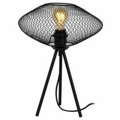 Lucide Lampes à Poser Lampe De Table En Métal Noir