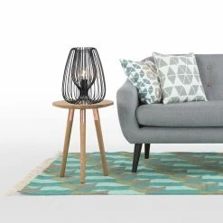 Keria Lampes à Poser Lampe De Table En Métal Noir -Luminaires Soldes 2022 lampe de table en metal noir 39