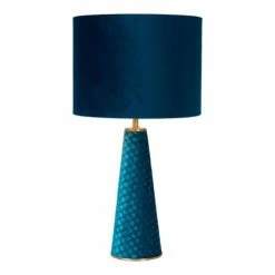 Lampea Lampes à Poser Lampe De Table En Métal Turquoise 47 Cm -Luminaires Soldes 2022 lampe de table en metal turquoise 47 cm 2