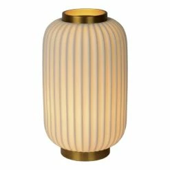 Lampea Lampes à Poser Lampe De Table En Porcelaine Blanc 33,7 Cm