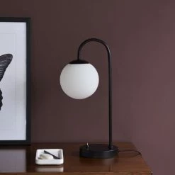 Dyberg Larsen Lampes à Poser Lampe De Table En Verre Et Métal Noir Mat, H 46 Cm D 15 Cm -Luminaires Soldes 2022 lampe de table en verre et metal noir mat h 46 cm d 15 cm 2