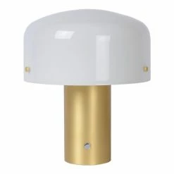 Lampea Lampes à Poser Lampe De Table En Verre Or Mat 35 Cm -Luminaires Soldes 2022 lampe de table en verre or mat 35 cm 2