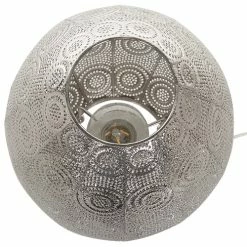 Beliani Lampes à Poser Lampe De Table Métallique -Luminaires Soldes 2022 lampe de table metallique 3