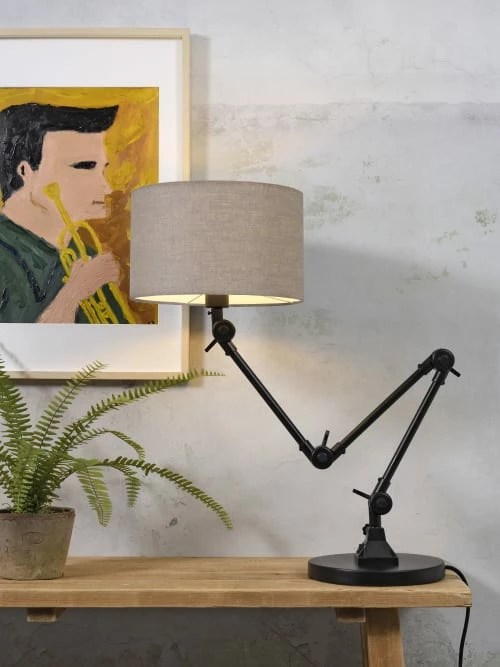 It's About Romi Lampes à Poser Lampe De Table Noire Flexible Et Abat-jour Gris H100cm 4 It's About Romi Lampes à Poser Lampe De Table Noire Flexible Et Abat-jour Gris H100cm – Image 2