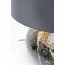 Kare Design Lampes à Poser Lampe Effet Marbre Gris Et Abat-jour Noir -Luminaires Soldes 2022 lampe effet marbre gris et abat jour noir 4