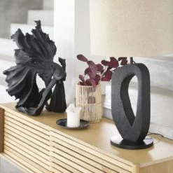 Maisons Du Monde Lampes à Poser Lampe En Acacia Noir Et Abat-jour En Lin Beige -Luminaires Soldes 2022 lampe en acacia noir et abat jour en lin beige 1000 5 3 213695 3