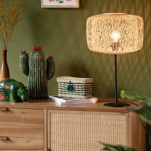 Maisons Du Monde Lampes à Poser Lampe En Bambou Et Métal Noir 5 Maisons Du Monde Lampes à Poser Lampe En Bambou Et Métal Noir – Image 3