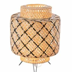 Lussiol Lighting Lampes à Poser Lampe En Bambou Noir H.38 Cm -Luminaires Soldes 2022 lampe en bambou noir h 38 cm 2
