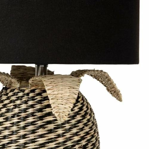 Maisons Du Monde Lampes à Poser Lampe En Bambou Tressé Et Abat-jour En Fibre Végétale Noire 4 Maisons Du Monde Lampes à Poser Lampe En Bambou Tressé Et Abat-jour En Fibre Végétale Noire – Image 2
