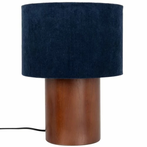Maisons Du Monde Lampes à Poser Lampe En Bois D'hévéa Marron Et Abat-jour En Velours Bleu Nuit 3 Maisons Du Monde Lampes à Poser Lampe En Bois D'hévéa Marron Et Abat-jour En Velours Bleu Nuit
