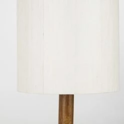 Nouvelles versions -Luminaires Soldes 2022 lampe en bois de manguier et abat jour en lin beige 1000 0 30 221102 3