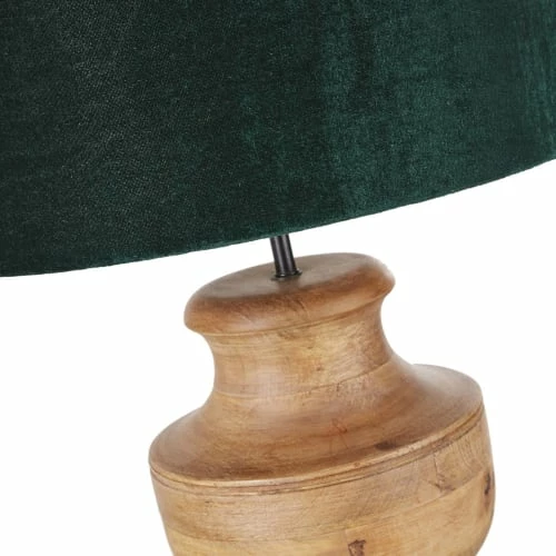 Maisons Du Monde Lampes à Poser Lampe En Bois De Manguier Et Abat-jour En Velours Noir H64 4 Maisons Du Monde Lampes à Poser Lampe En Bois De Manguier Et Abat-jour En Velours Noir H64 – Image 2