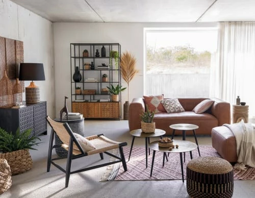 Maisons Du Monde Lampes à Poser Lampe En Bois De Manguier Gravé Et Abat-jour En Coton Noir H75 5 Maisons Du Monde Lampes à Poser Lampe En Bois De Manguier Gravé Et Abat-jour En Coton Noir H75 – Image 3