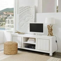 Maisons Du Monde Lampes à Poser Lampe En Bois Flotté Et Abat-jour En Coton H 55 Cm -Luminaires Soldes 2022 lampe en bois flotte et abat jour en coton h 55 cm 1000 16 0 138498 2