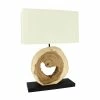 Now’s Home Lampes à Poser Lampe En Bois Naturel Avec Abat-jour Ivoire H57cm -Luminaires Soldes 2022 lampe en bois naturel avec abat jour ivoire h57cm