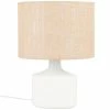 Maisons Du Monde Lampes à Poser Lampe En Céramique Blanche Et Abat-jour En Jute -Luminaires Soldes 2022 lampe en ceramique blanche et abat jour en jute 1000 4 25 216669 1
