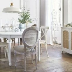 Maisons Du Monde Lampes à Poser Lampe En Céramique Bleue Abat-jour En Lin Blanc -Luminaires Soldes 2022 lampe en ceramique bleue abat jour en lin blanc 1000 8 37 209465 4